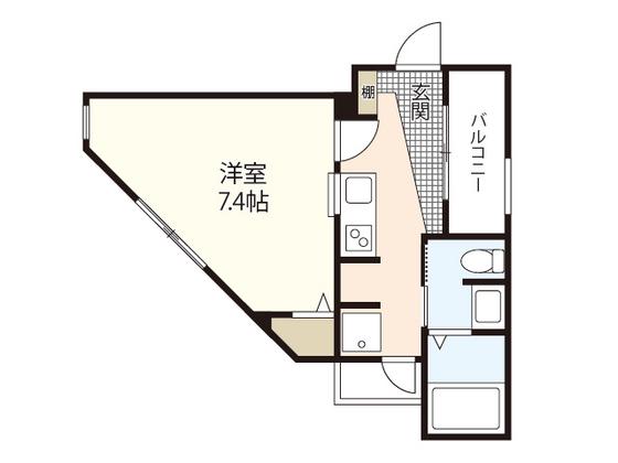 GRANPALACE高取(1K/2階)の間取り写真
