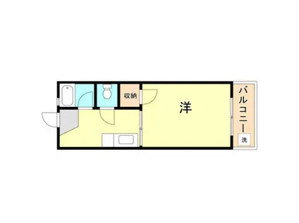 飛松ハイツ(1K/1階)の間取り写真