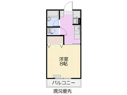 パルテII小野寺(1K/3階)の間取り写真