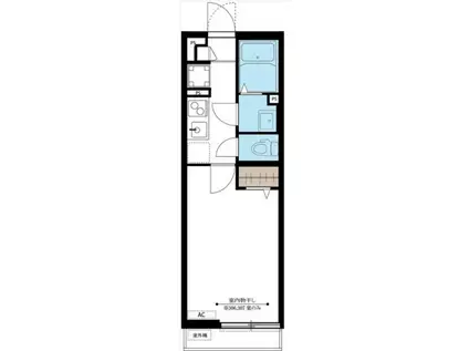 リブリ・ヴァンベール華山(1K/3階)の間取り写真