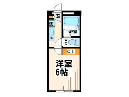 PEACE HOUSE 弊社管理物件 事前予約可能物(1K/3階)の間取り写真