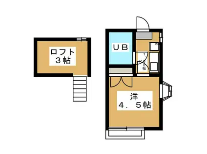ベアーズハウス(1K/2階)の間取り写真