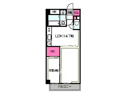 LEGARAND猫 MIYAKOJIMA(1LDK/5階)の間取り写真