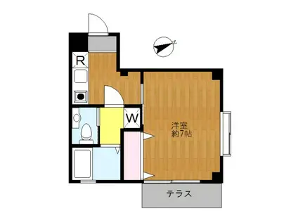 メゾン・ド・ソネット(1K/1階)の間取り写真