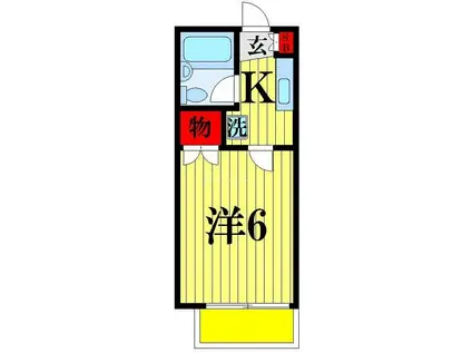 パレス馬橋(1K/2階)の間取り写真