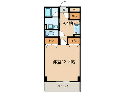 エスペランサ(1K/1階)の間取り写真