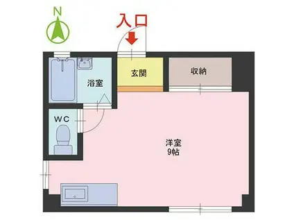 コーポ丸山(ワンルーム/1階)の間取り写真