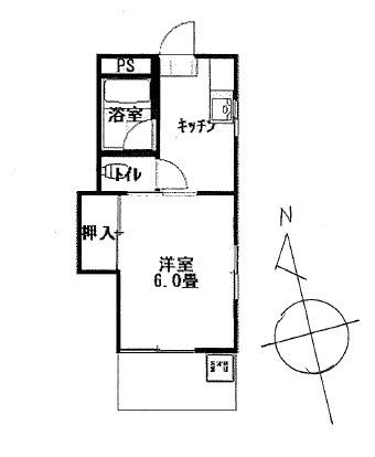 小泉コーポ(1K/1階)の間取り写真