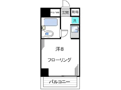 シャローム東中野(ワンルーム/5階)の間取り写真