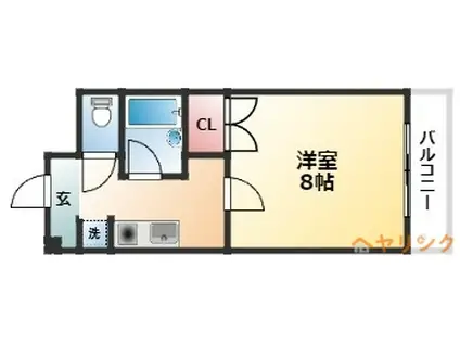 セントラルヴィレッジ(1K/2階)の間取り写真