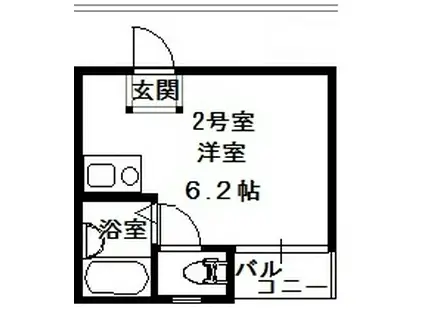 イースタイル江戸川(ワンルーム/3階)の間取り写真