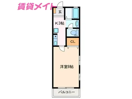 ドミトリーサマリ(1K/1階)の間取り写真