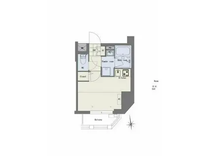 キャッスルパレス江戸川橋(ワンルーム/9階)の間取り写真