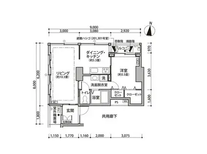 東雲キャナルコートCODAN11号棟(1LDK/4階)の間取り写真