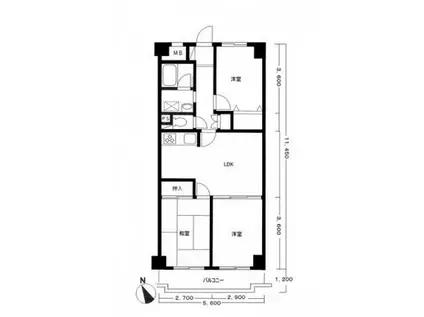 エンゼルハイム大泉学園(3LDK/1階)の間取り写真