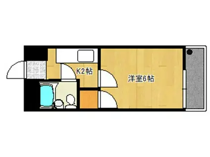 アム・フルース酒折(1K/2階)の間取り写真