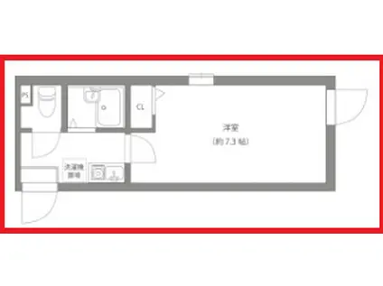 ブルーム(1K/2階)の間取り写真