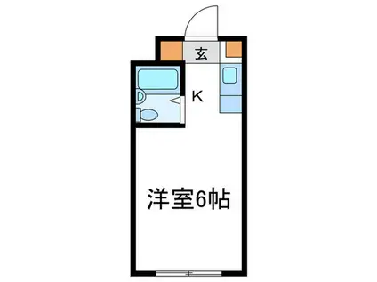 NRハイツ(1K/2階)の間取り写真