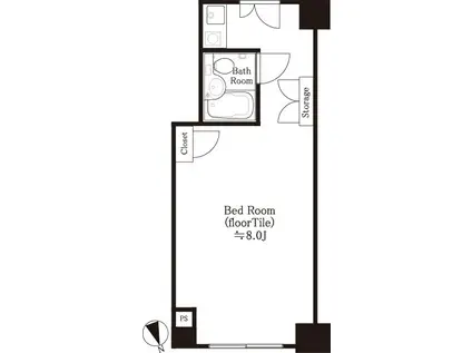 ニューステイトメナー(ワンルーム/9階)の間取り写真