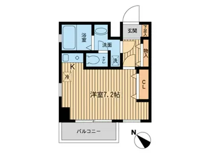 聖蹟RIO(ワンルーム/4階)の間取り写真