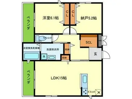 T-TRAD CASA(1SLDK/3階)の間取り写真
