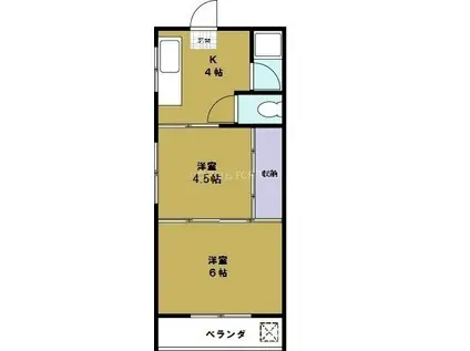 アバンス三先(2K/3階)の間取り写真