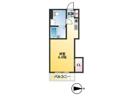 山口第一ビル(ワンルーム/4階)の間取り写真