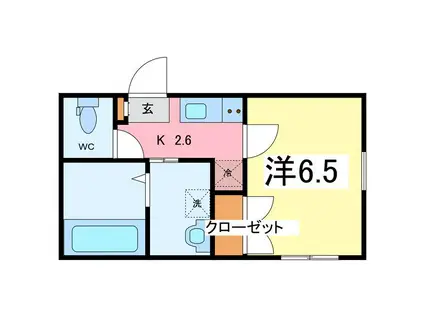 MONO木更津(1K/1階)の間取り写真