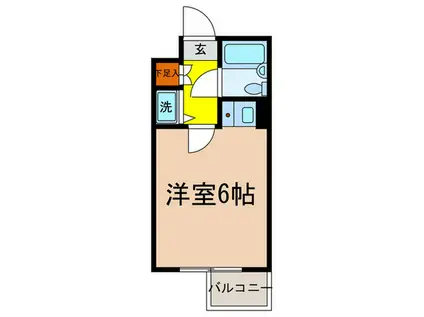 ライオンズマンション早稲田第3(ワンルーム/2階)の間取り写真