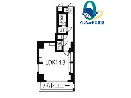 スタジオスクエア大須(ワンルーム/9階)の間取り写真