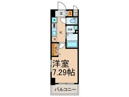 ESTACION KANAYAMA ウエスト・イースト(1K/3階)の間取り写真