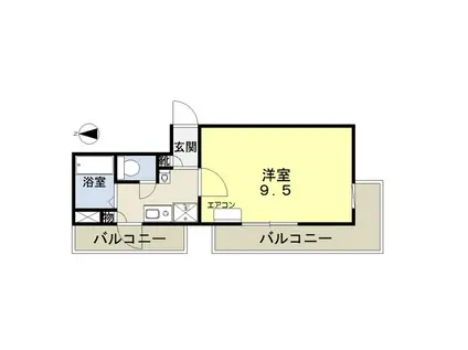 チサンマンション中山下(1K/7階)の間取り写真