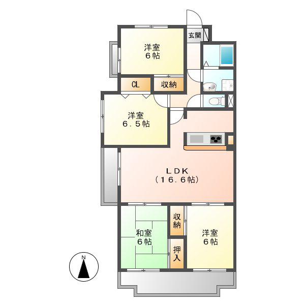 ラシエールR&I(4LDK/4階)の間取り写真