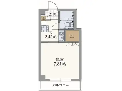 サンクラッソ阪急六甲駅前イースト(1K/3階)の間取り写真