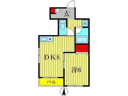 アクロポリス(1LDK/3階)の間取り写真