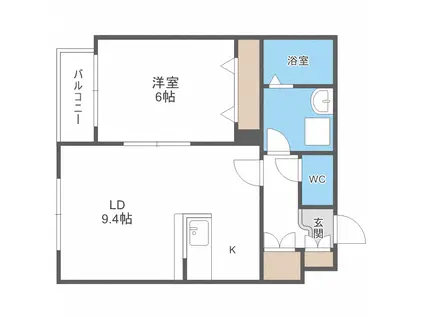 AUGUST(1LDK/2階)の間取り写真