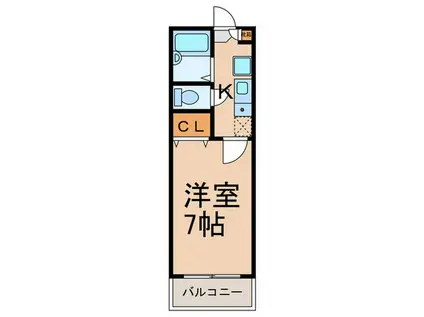 ラプラス蓮根(1K/1階)の間取り写真