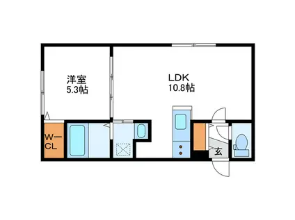 MESIG RED ミーシグ レッド(1LDK/3階)の間取り写真
