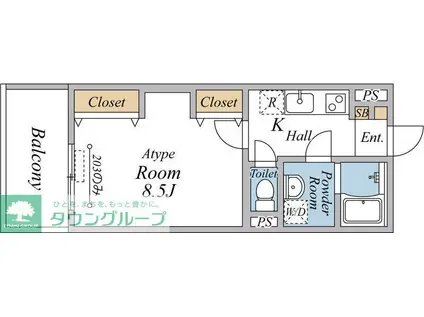 船橋市飯山満町2丁目工事(1K/1階)の間取り写真