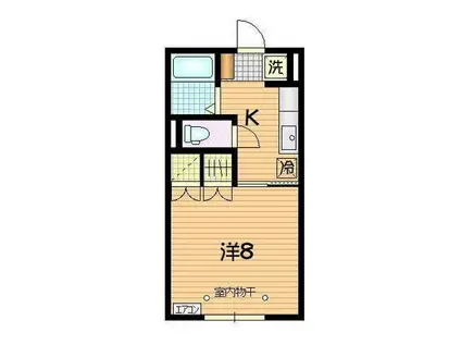 カナル・ジョイン(1K/2階)の間取り写真