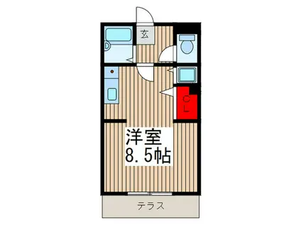 SUZURAN SOU(ワンルーム/1階)の間取り写真