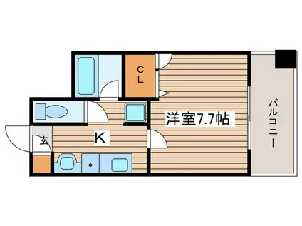 エスタシオン新栄(1K/3階)の間取り写真