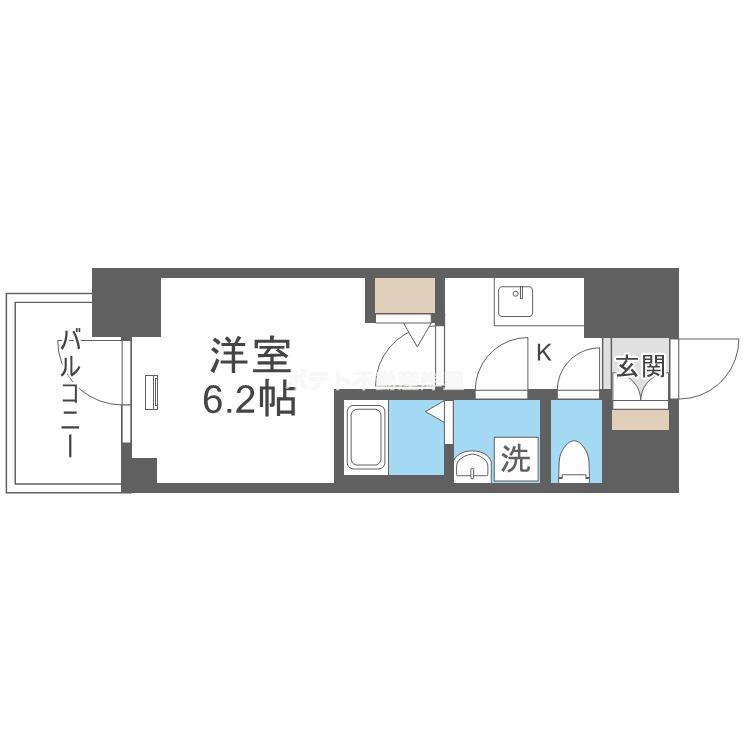 エスリード長居公園PARK AVENUE(1K/10階)の間取り写真