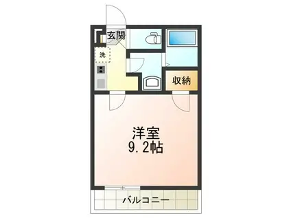 クレイノ長居公園II(1K/1階)の間取り写真