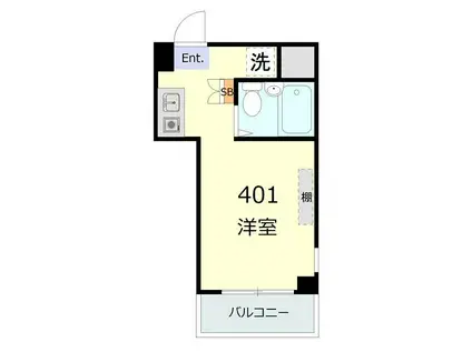 アドリーム吉野町(ワンルーム/4階)の間取り写真