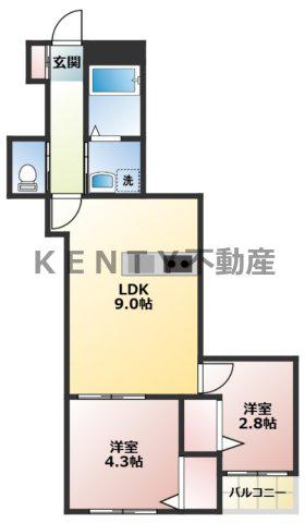 第75シンエイビル(2LDK/1階)の間取り写真
