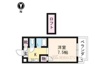 ビューラー山口(1K/4階)の間取り写真