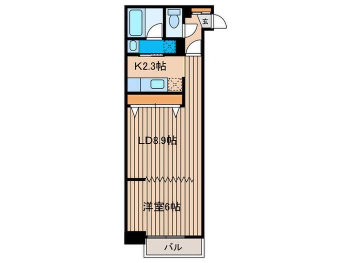 デルソール南6条(1LDK/7階)の間取り写真