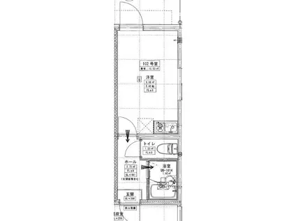 LA CASA DOLCE(ワンルーム/1階)の間取り写真