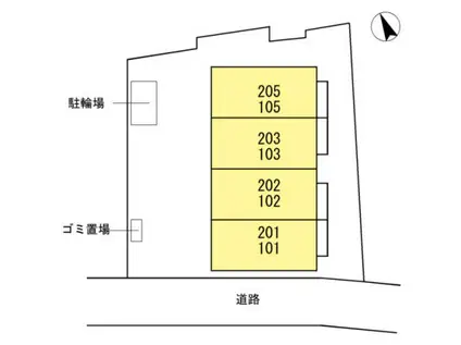 パセオ26(1K/1階)の間取り写真